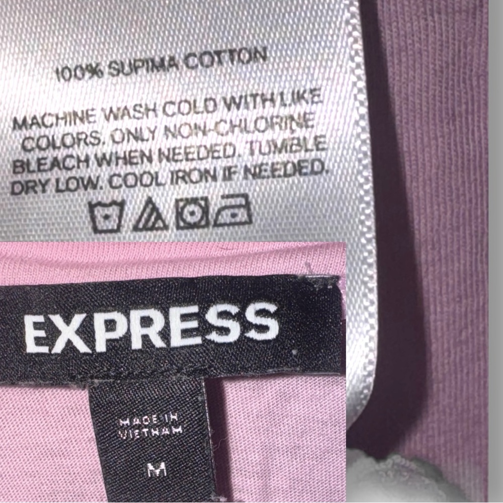 Express Structured Pink Muscle Tee - Picture 4 of 4